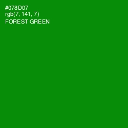 #078D07 - Forest Green Color Image